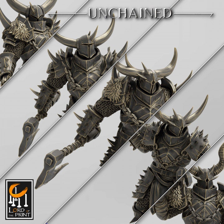 Dual Axe Squadron | Unchained | Lord of the Print | Wargaming | Dungeons and Dragons | Chaos | Tabletop RPG | Knight | DnD