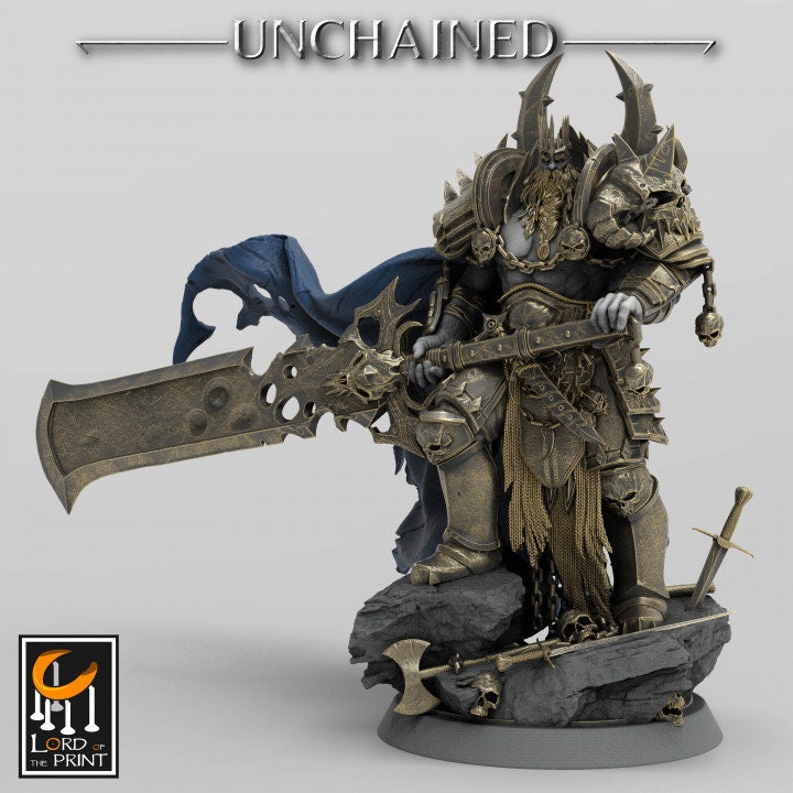 Olaf King and Guards Pack | Unchained | Lord of the Print | Wargaming | Dungeons and Dragons | Chaos | Tabletop RPG | Knight | DnD