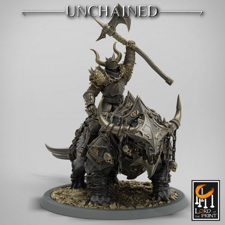 Araki Mounts 1 | Unchained | Lord of the Print | Wargaming | Dungeons and Dragons | Chaos | Tabletop RPG | Knight | DnD