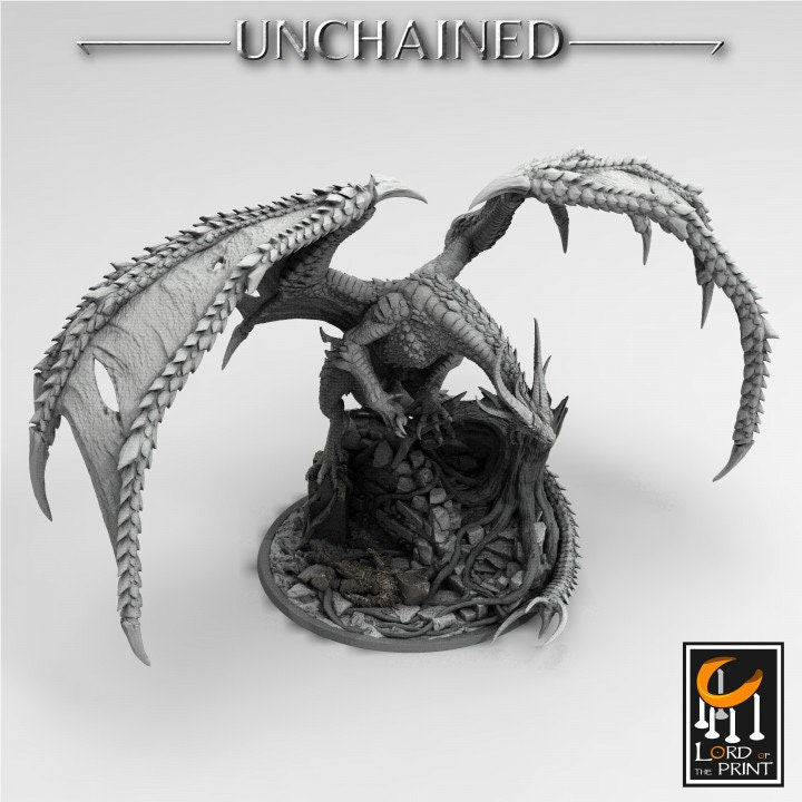 Unchained Dragon | Unchained | Lord of the Print | Wargaming | Dungeons and Dragons | Chaos | Tabletop RPG | Knight | DnD