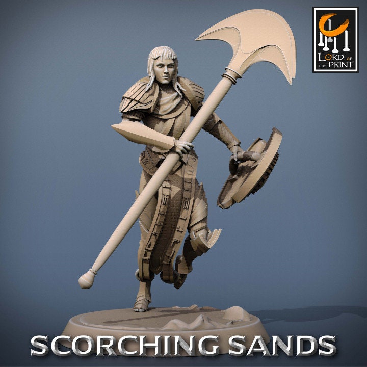Egyptian Soldier Axe Pack | Scorching Sands | Lord of the Print | Wargaming | Dungeons and Dragons | Egyptian | Tabletop RPG | DnD