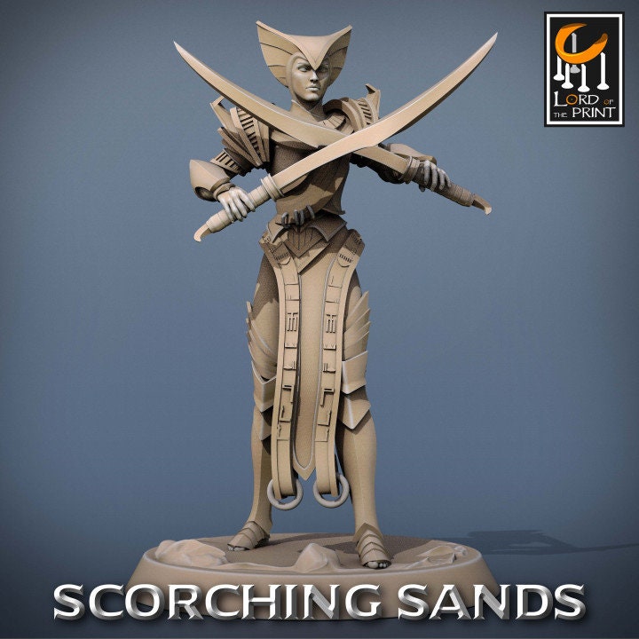 Egyptian Soldier Khopesh Pack | Scorching Sands | Lord of the Print | Wargaming | Dungeons and Dragons | Egyptian | Tabletop RPG | DnD