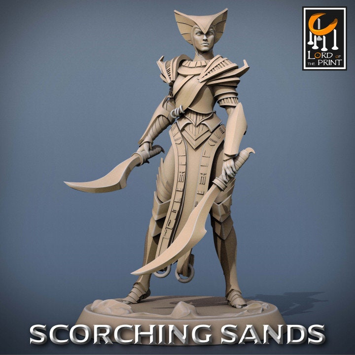 Egyptian Soldier Khopesh Pack | Scorching Sands | Lord of the Print | Wargaming | Dungeons and Dragons | Egyptian | Tabletop RPG | DnD