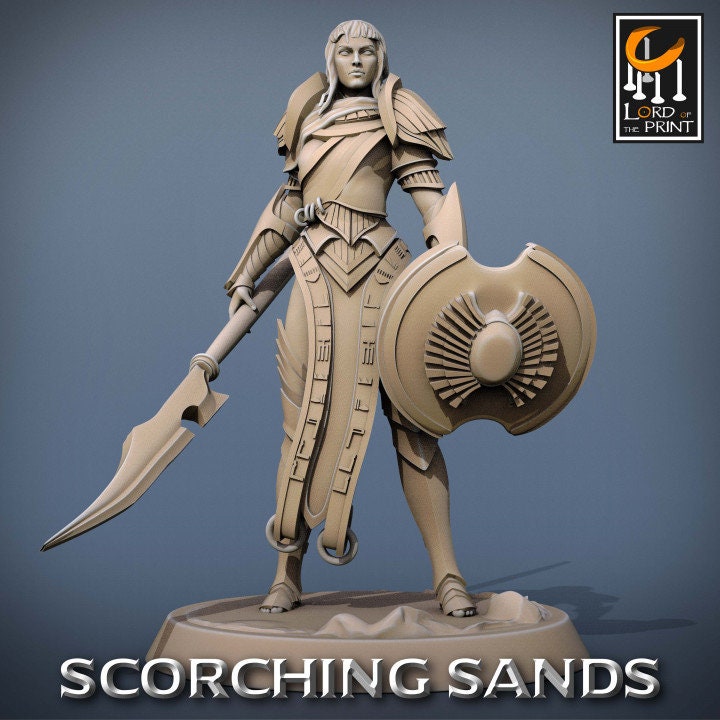 Egyptian Soldier Lance Pack | Scorching Sands | Lord of the Print | Wargaming | Dungeons and Dragons | Egyptian | Tabletop RPG | DnD