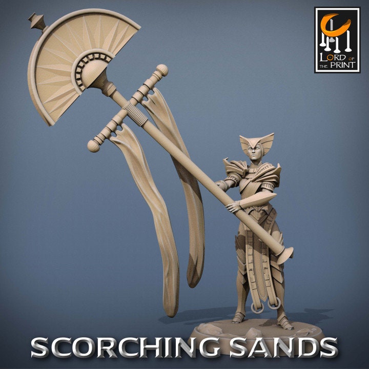 Egyptian Soldier Banner & Musician | Scorching Sands | Lord of the Print | Wargaming | Dungeons and Dragons | Egyptian | Tabletop RPG | DnD