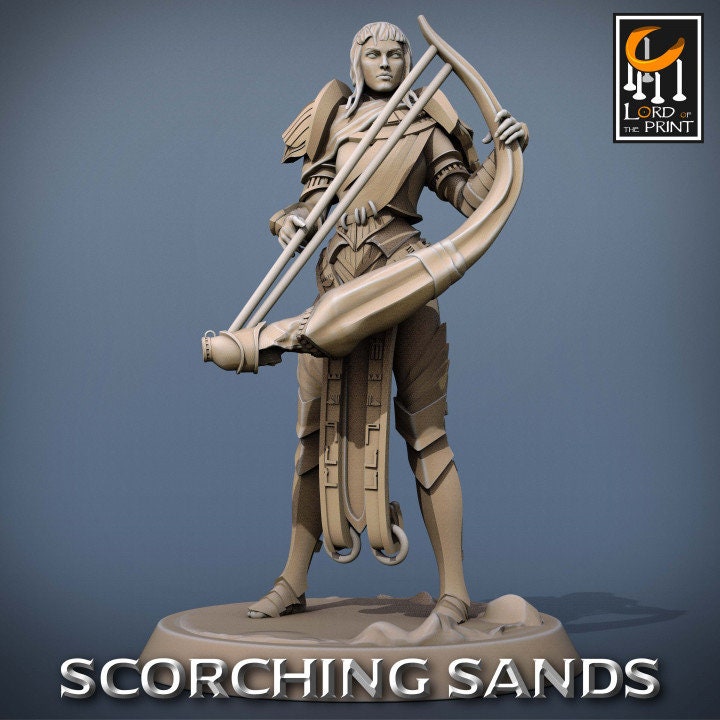 Egyptian Soldier Banner & Musician | Scorching Sands | Lord of the Print | Wargaming | Dungeons and Dragons | Egyptian | Tabletop RPG | DnD