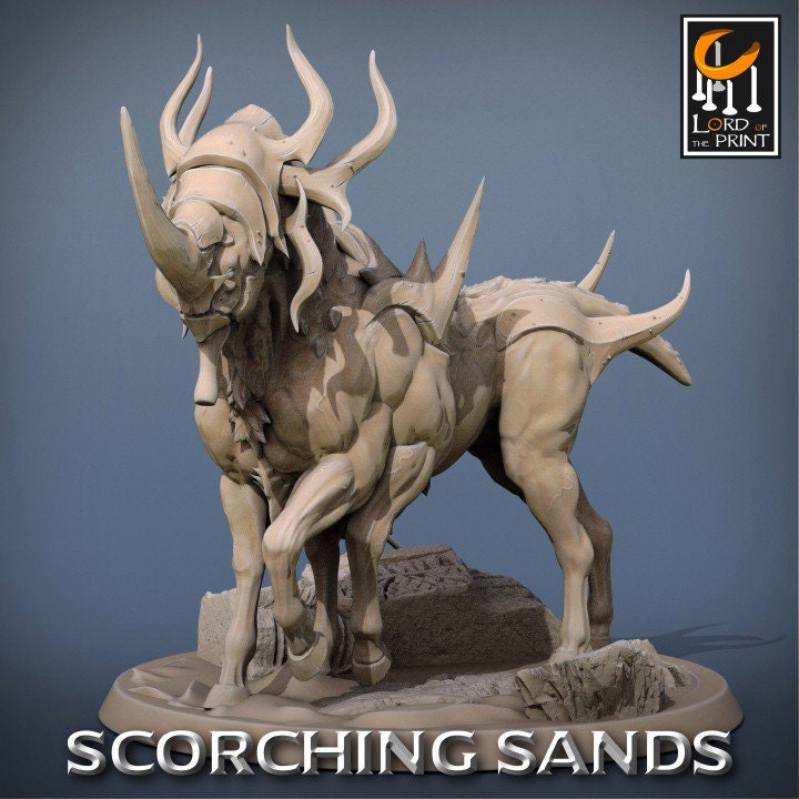 Egyptian Wild Mounts| Scorching Sands | Lord of the Print | Wargaming | Dungeons and Dragons | Egyptian | Tabletop RPG | DnD