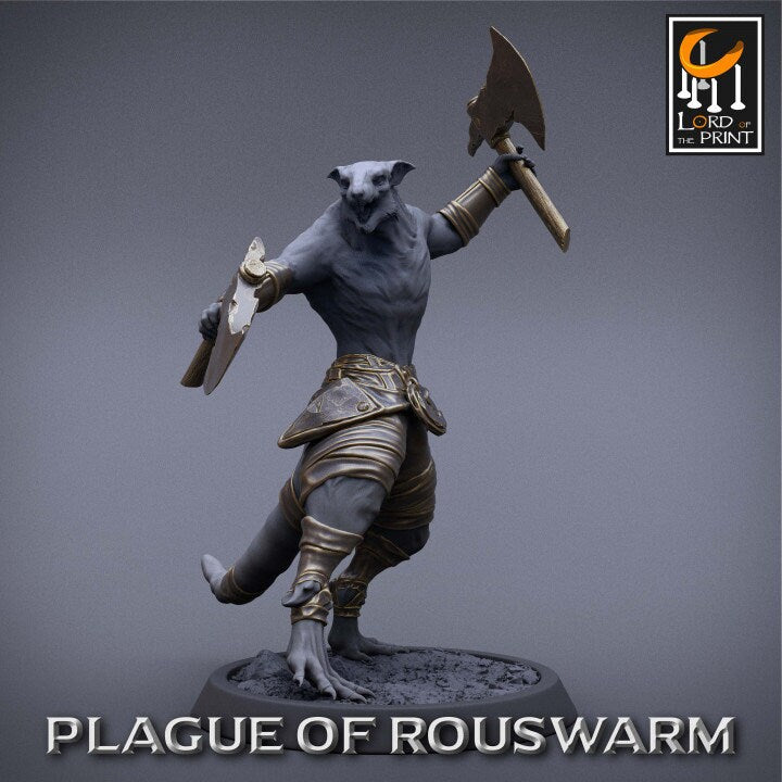 Barbarian Infantry Pack | Plague of Rouswarm | Lord of the Print | Wargaming | Dungeons and Dragons | Rats | Tabletop RPG | DnD
