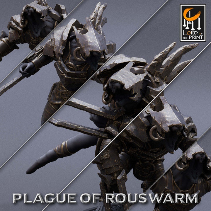 Berserk Infantry Pack | Plague of Rouswarm | Lord of the Print | Wargaming | Dungeons and Dragons | Egyptian | Tabletop RPG | DnD