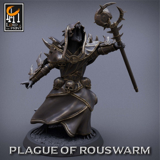 Priest Infantry Pack | Plague of Rouswarm | Lord of the Print | Wargaming | Dungeons and Dragons | Rats | Tabletop RPG | DnD
