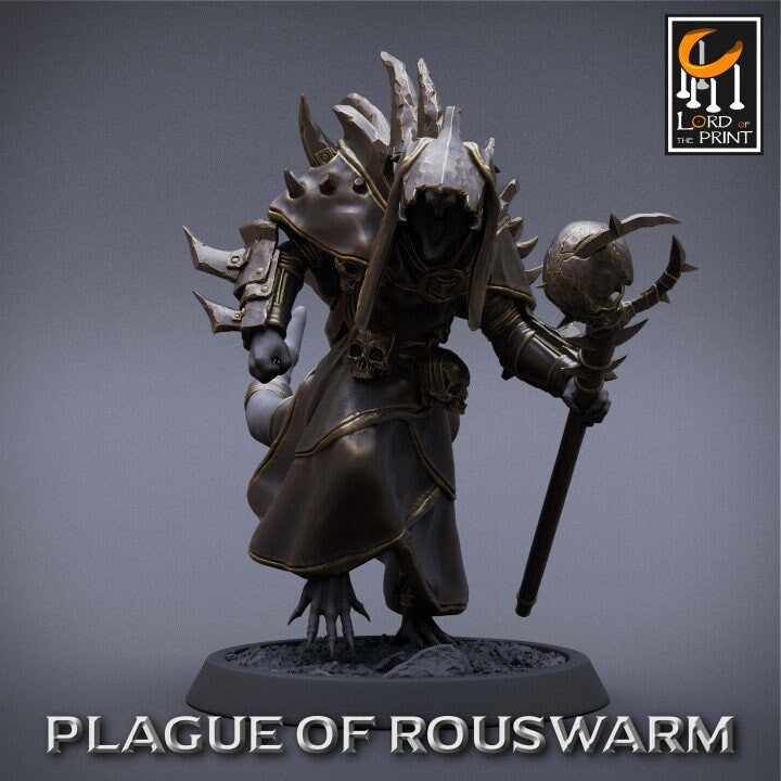 Priest Infantry Pack | Plague of Rouswarm | Lord of the Print | Wargaming | Dungeons and Dragons | Rats | Tabletop RPG | DnD