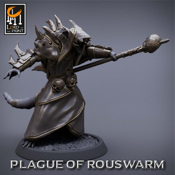 Priest Infantry Pack | Plague of Rouswarm | Lord of the Print | Wargaming | Dungeons and Dragons | Rats | Tabletop RPG | DnD