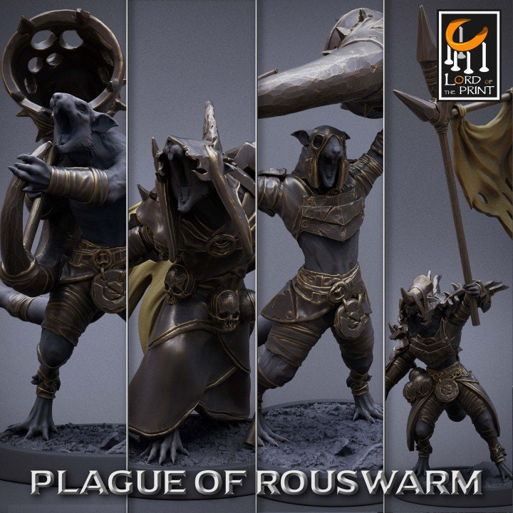 Support Infantry Pack | Plague of Rouswarm | Lord of the Print | Wargaming | Dungeons and Dragons | Rats | Tabletop RPG | DnD