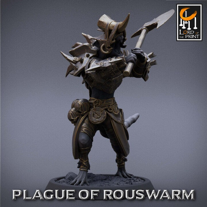 Warrior Infantry Pack | Plague of Rouswarm | Lord of the Print | Wargaming | Dungeons and Dragons | Rats | Tabletop RPG | DnD