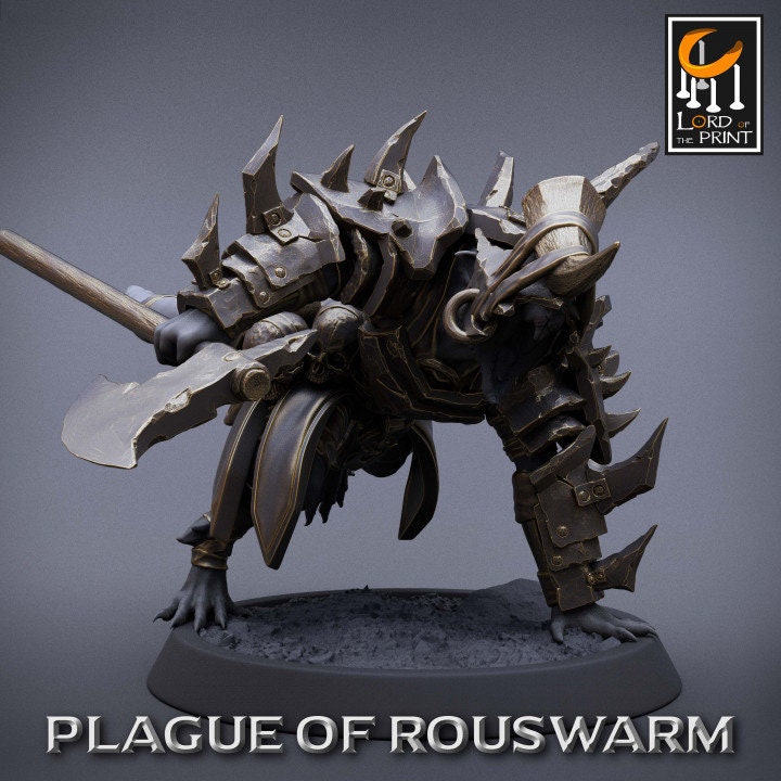 Warrior Infantry Pack | Plague of Rouswarm | Lord of the Print | Wargaming | Dungeons and Dragons | Rats | Tabletop RPG | DnD