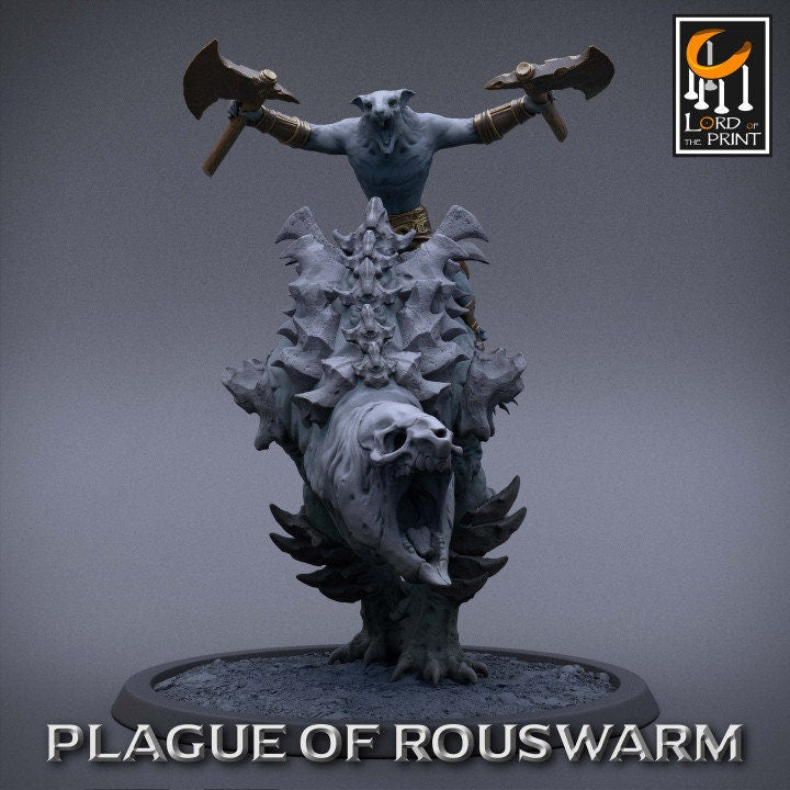 Rat Rider | Plague of Rouswarm | Lord of the Print | Wargaming | Dungeons and Dragons | Rats | Tabletop RPG | DnD