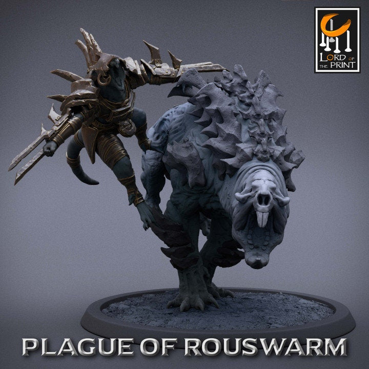 Rat Rider | Plague of Rouswarm | Lord of the Print | Wargaming | Dungeons and Dragons | Rats | Tabletop RPG | DnD