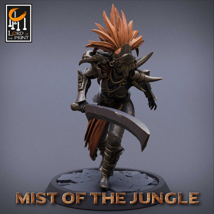 Light Amazon Sword Pack | Mist of the Jungle | Lord of the Print | Wargaming | Dungeons and Dragons | Amazon | Tabletop RPG | DnD