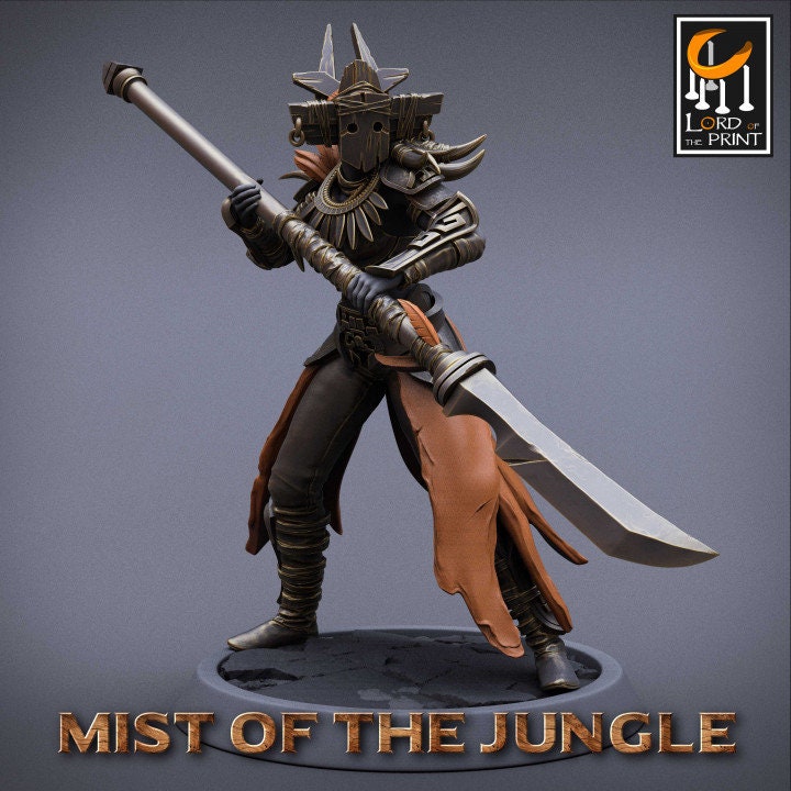 Light Amazon Spear Pack | Mist of the Jungle | Lord of the Print | Wargaming | Dungeons and Dragons | Amazon | Tabletop RPG | DnD