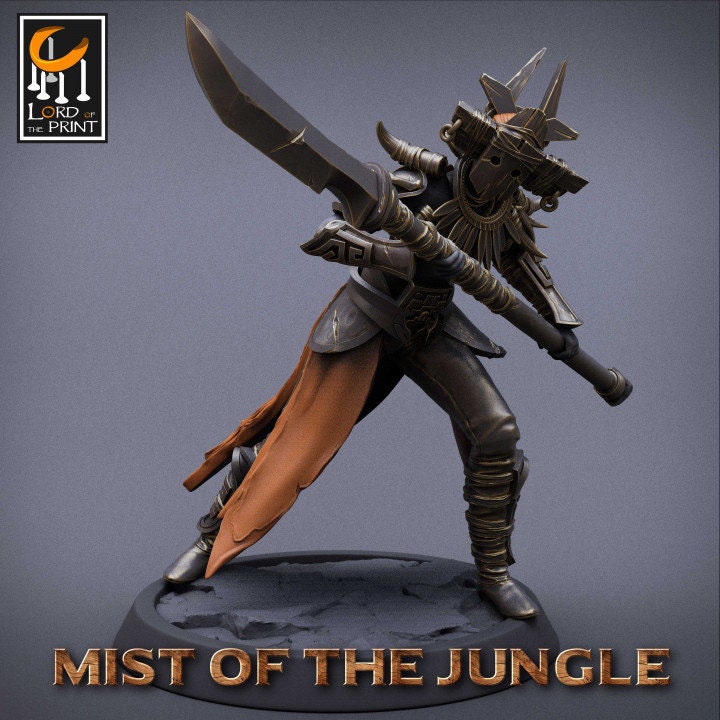 Light Amazon Spear Pack | Mist of the Jungle | Lord of the Print | Wargaming | Dungeons and Dragons | Amazon | Tabletop RPG | DnD