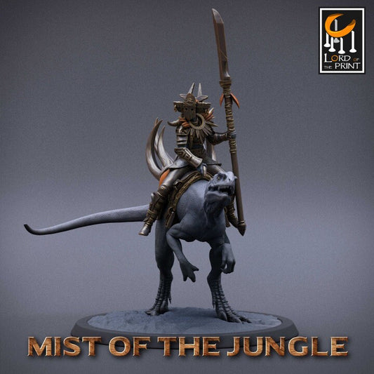 Amazon Raptor Mount | Mist of the Jungle | Lord of the Print | Wargaming | Dungeons and Dragons | Amazon | Tabletop RPG | DnD | Dinosaur