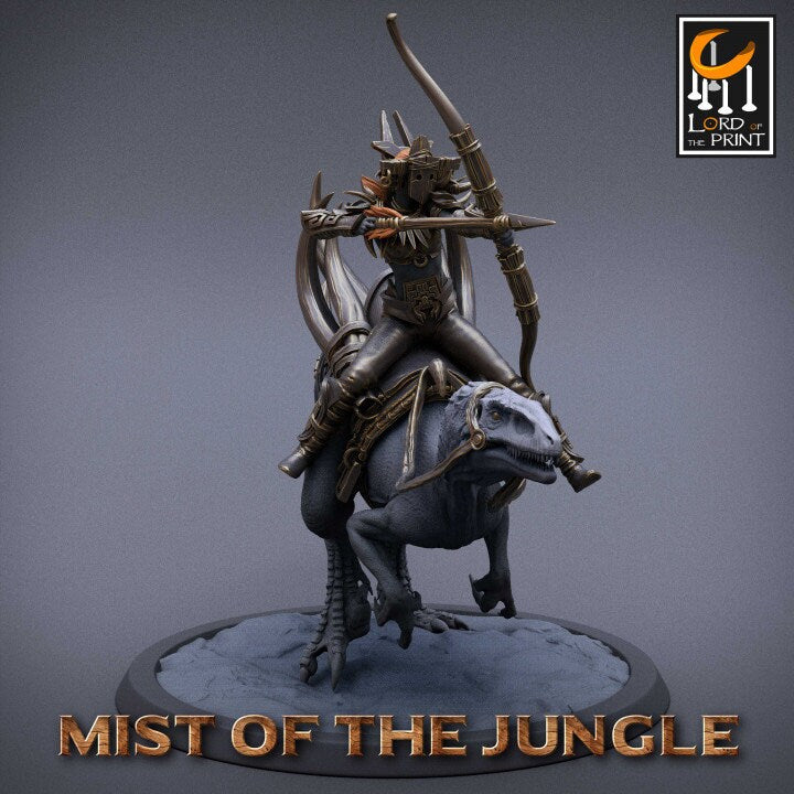 Amazon Raptor Mount | Mist of the Jungle | Lord of the Print | Wargaming | Dungeons and Dragons | Amazon | Tabletop RPG | DnD | Dinosaur