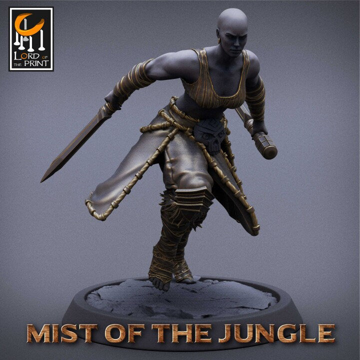 Heavy Amazon Dagger Pack | Mist of the Jungle | Lord of the Print | Wargaming | Dungeons and Dragons | Amazon | Tabletop RPG | DnD