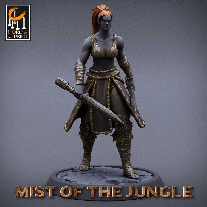 Heavy Amazon Dagger Pack | Mist of the Jungle | Lord of the Print | Wargaming | Dungeons and Dragons | Amazon | Tabletop RPG | DnD