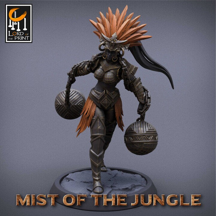 Heavy Amazon Chain Pack | Mist of the Jungle | Lord of the Print | Wargaming | Dungeons and Dragons | Amazon | Tabletop RPG | DnD