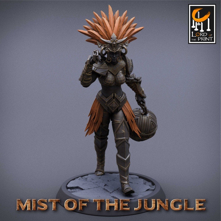 Heavy Amazon Chain Pack | Mist of the Jungle | Lord of the Print | Wargaming | Dungeons and Dragons | Amazon | Tabletop RPG | DnD