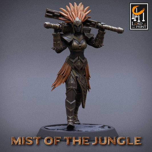 Heavy Amazon Mace Pack | Mist of the Jungle | Lord of the Print | Wargaming | Dungeons and Dragons | Amazon | Tabletop RPG | DnD