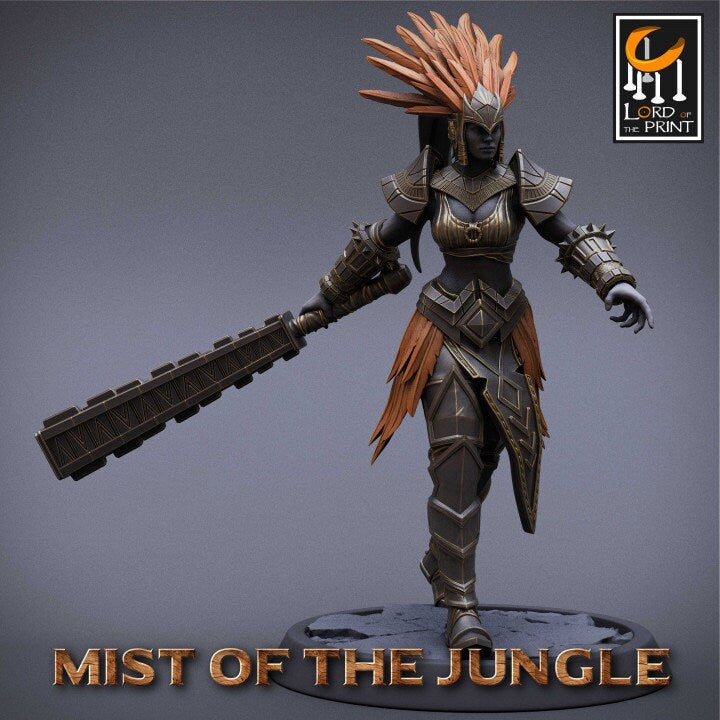 Heavy Amazon Mace Pack | Mist of the Jungle | Lord of the Print | Wargaming | Dungeons and Dragons | Amazon | Tabletop RPG | DnD