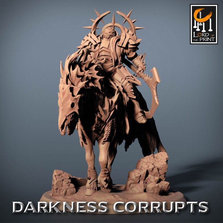 Darknight Deathhorse Pack | Darkness Corrupts | Lord of the Print | Wargaming | Dungeons and Dragons | Chaos | Tabletop RPG | DnD Miniatures