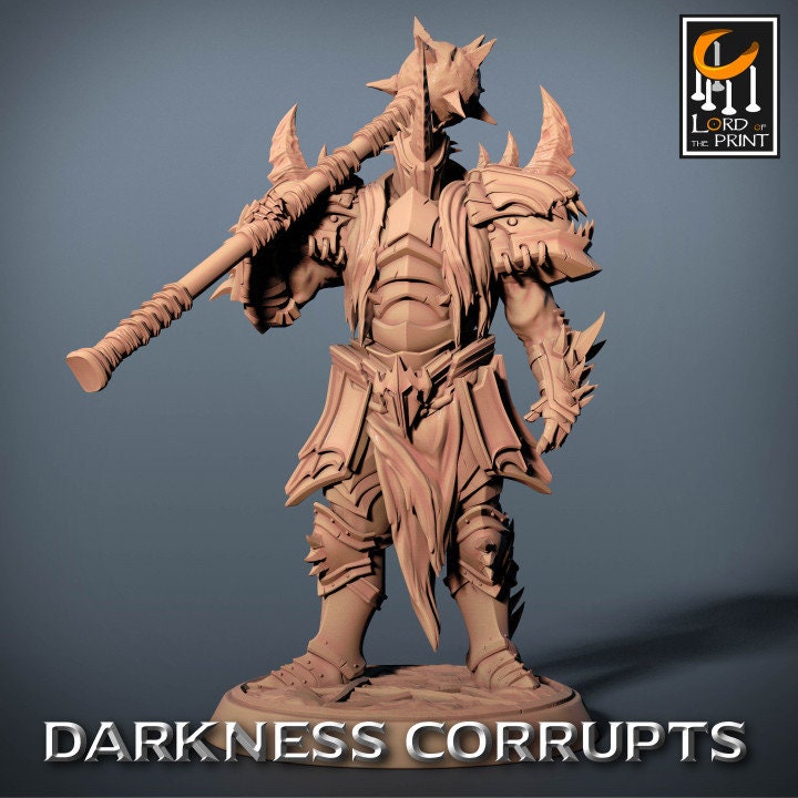 Darknight Mace Pack | Darkness Corrupts | Lord of the Print | Wargaming | Dungeons and Dragons | Chaos | Tabletop RPG | DnD Miniatures