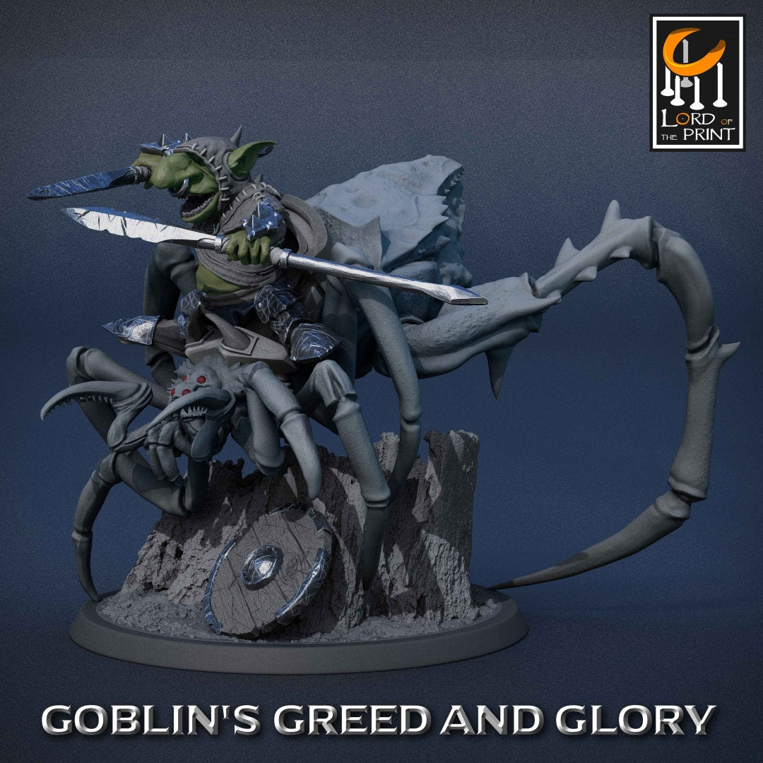 Goblin Spiders 1 | Goblin's Greed and Glory | Lord of the Print | Wargaming | Dungeons and Dragons | Goblins | Tabletop RPG | DnD