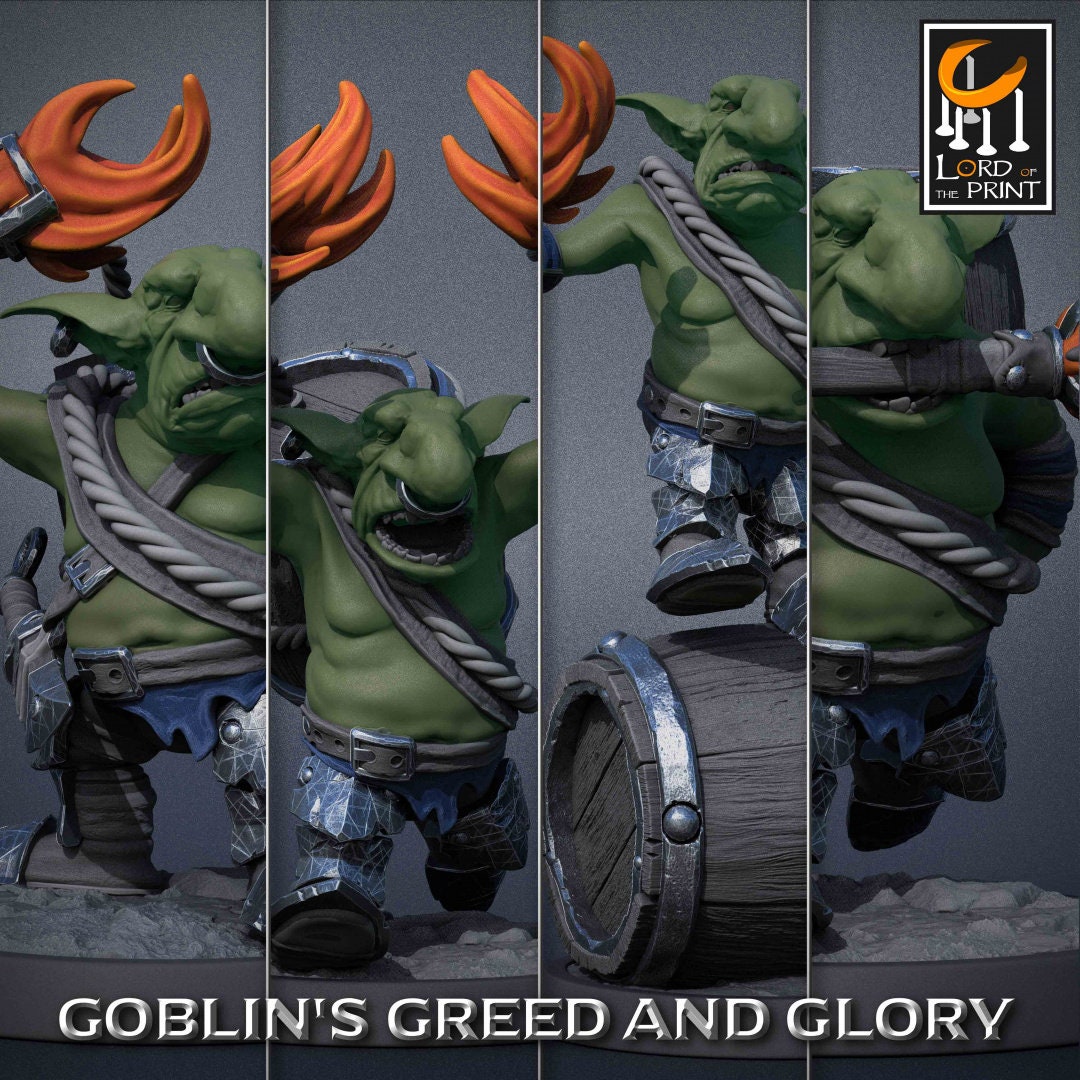 Goblin Sapper Pack | Goblin's Greed and Glory | Lord of the Print | Wargaming | Dungeons and Dragons | Goblins | Tabletop RPG | DnD
