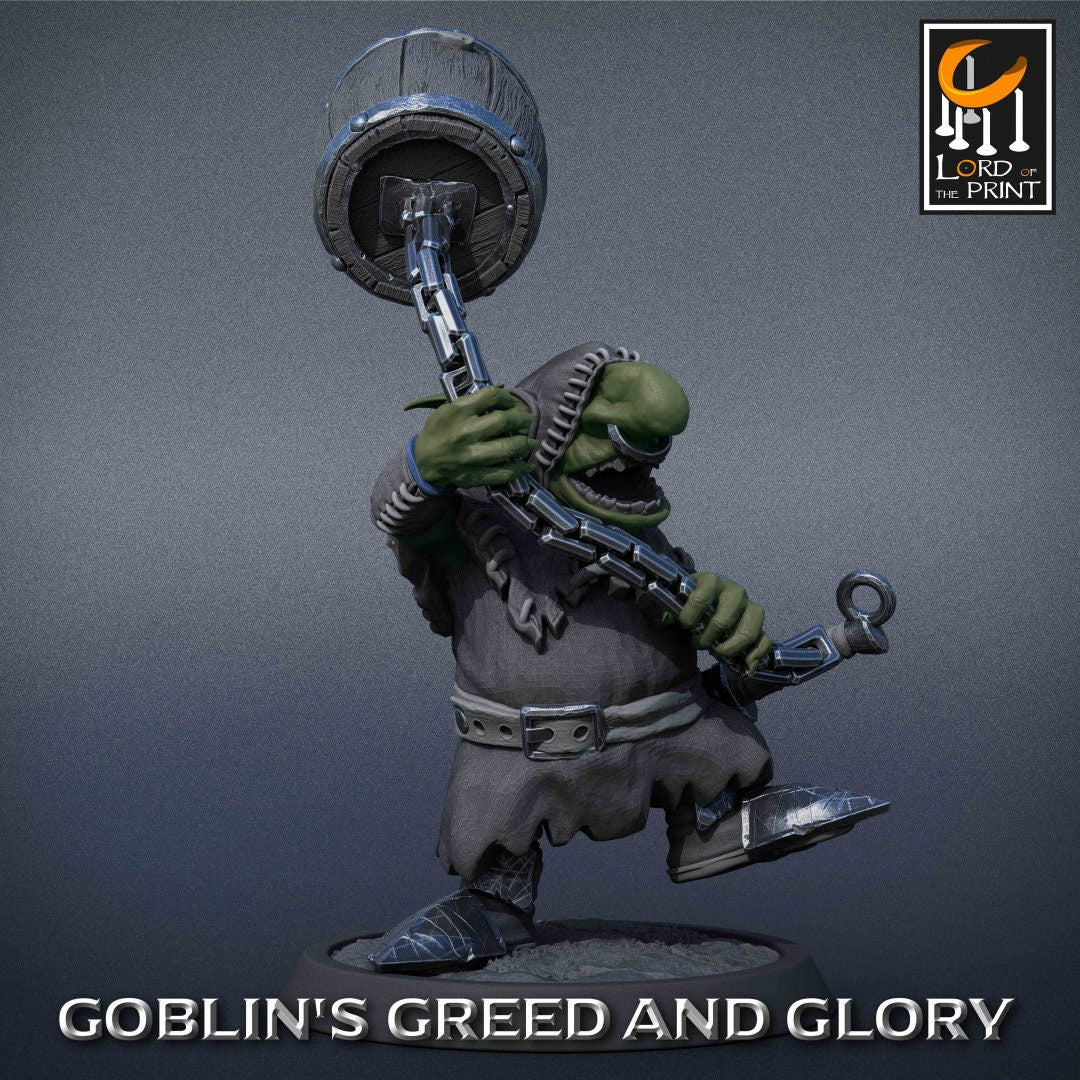 Goblin Monk B Pack | Goblin's Greed and Glory | Lord of the Print | Wargaming | Dungeons and Dragons | Goblins | Tabletop RPG | DnD