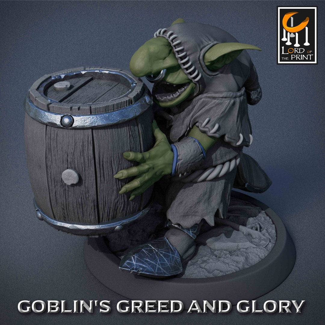 Goblin Monk A Pack | Goblin's Greed and Glory | Lord of the Print | Wargaming | Dungeons and Dragons | Goblins | Tabletop RPG | DnD