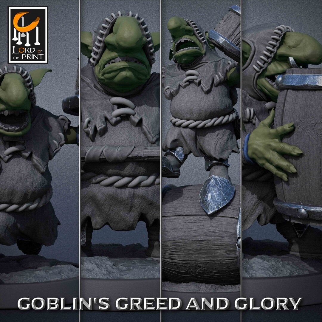 Goblin Monk A Pack | Goblin's Greed and Glory | Lord of the Print | Wargaming | Dungeons and Dragons | Goblins | Tabletop RPG | DnD