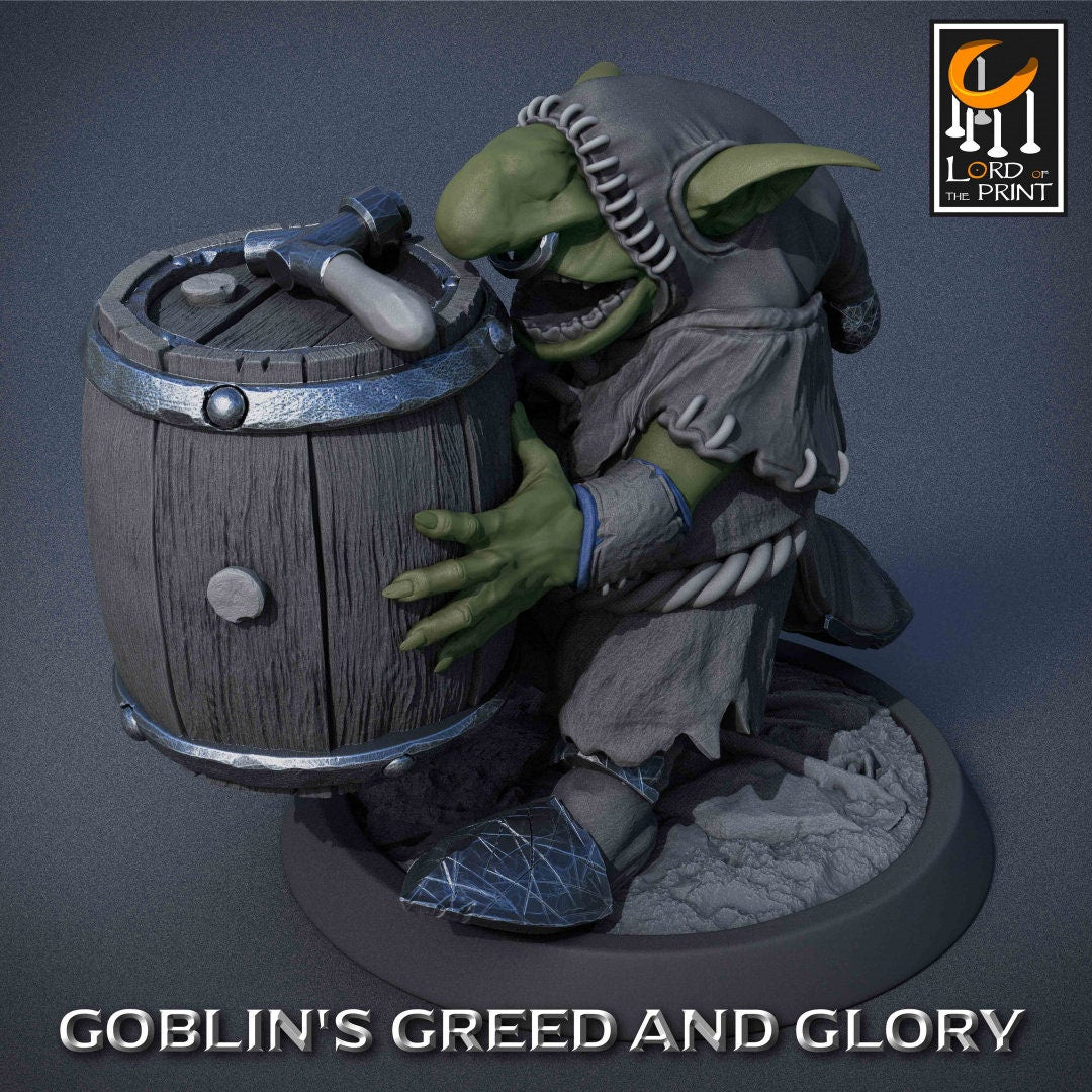 Goblin Monk A Pack | Goblin's Greed and Glory | Lord of the Print | Wargaming | Dungeons and Dragons | Goblins | Tabletop RPG | DnD