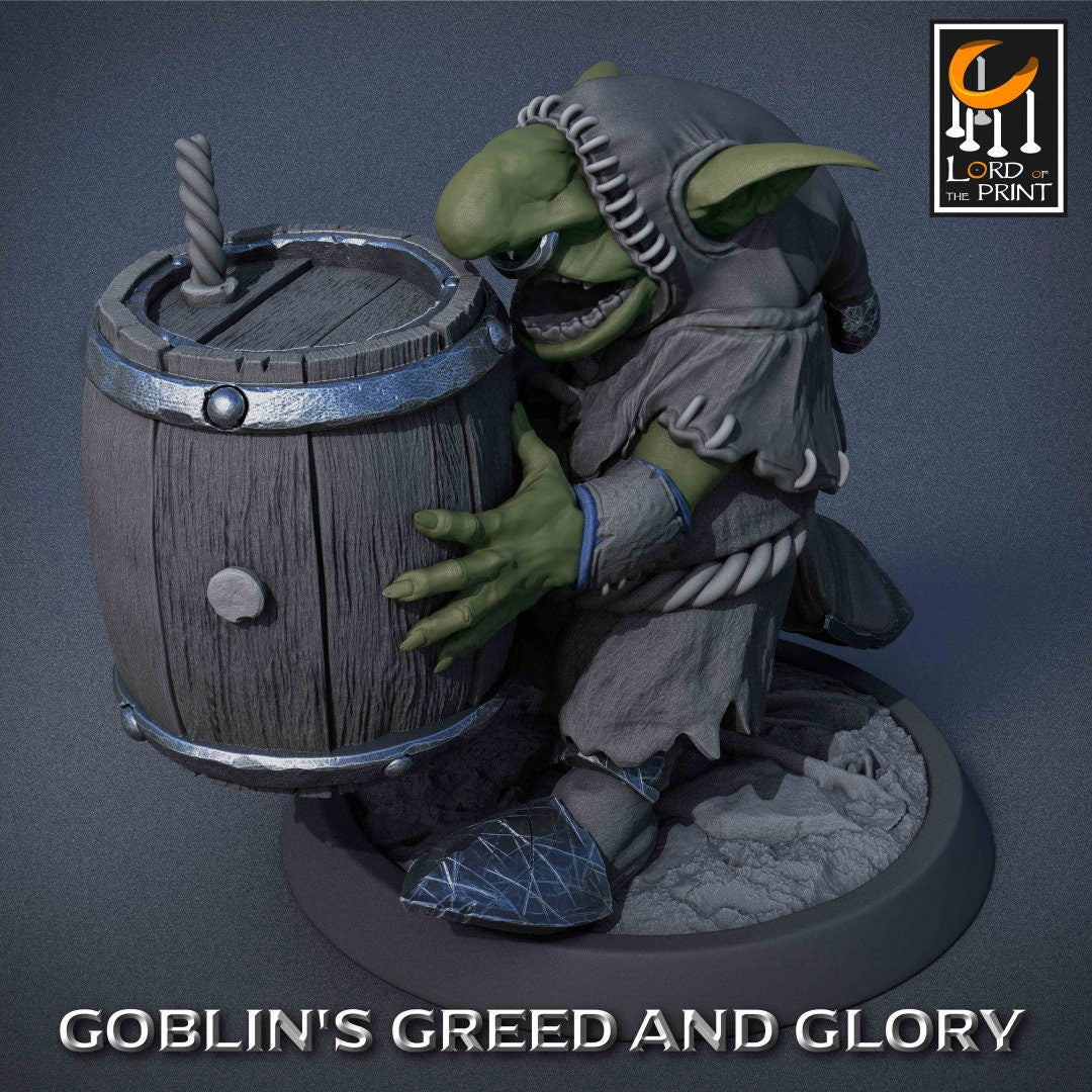 Goblin Monk A Pack | Goblin's Greed and Glory | Lord of the Print | Wargaming | Dungeons and Dragons | Goblins | Tabletop RPG | DnD