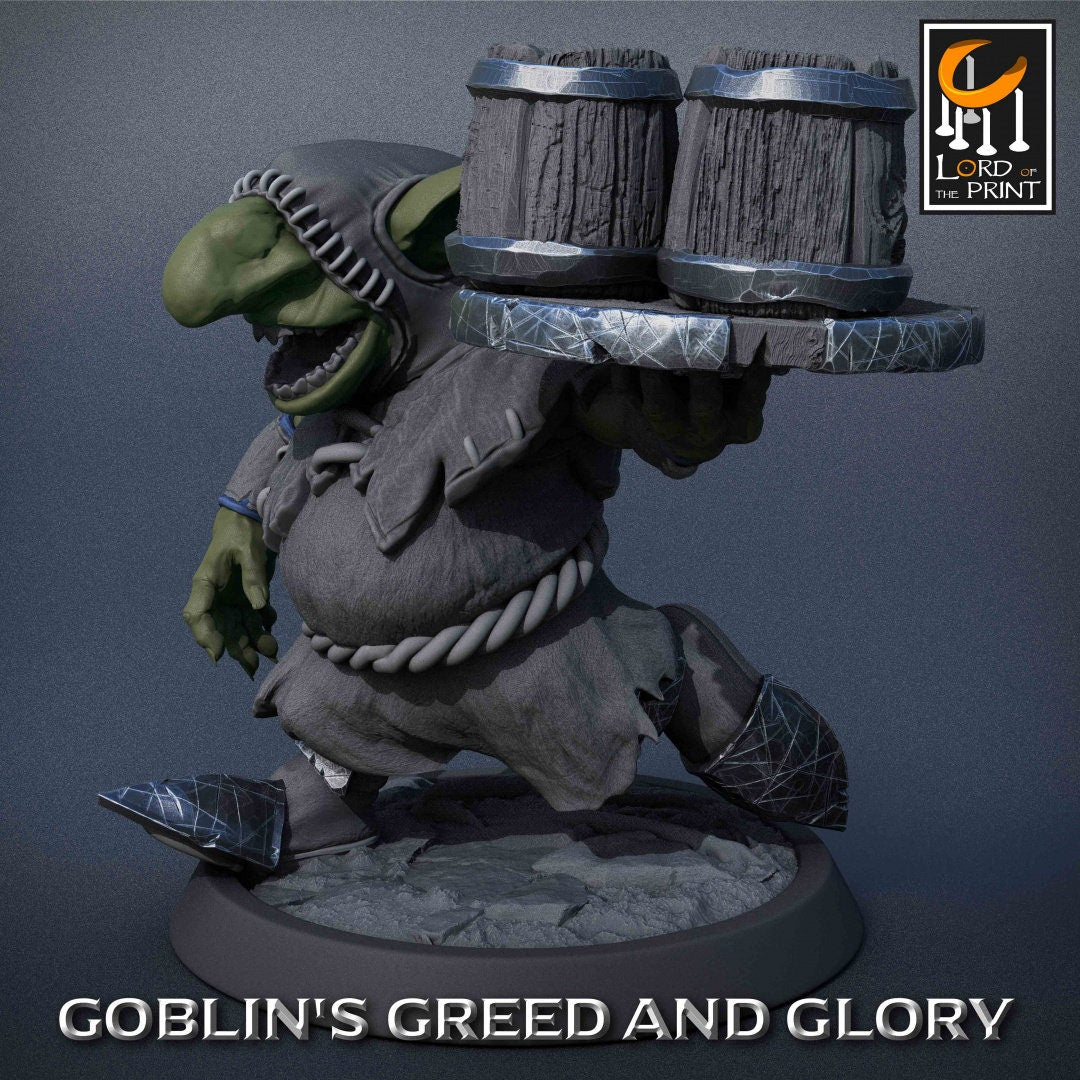 Goblin Monk A Pack | Goblin's Greed and Glory | Lord of the Print | Wargaming | Dungeons and Dragons | Goblins | Tabletop RPG | DnD