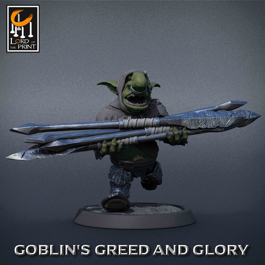 Goblin Lancer Pack | Goblin's Greed and Glory | Lord of the Print | Wargaming | Dungeons and Dragons | Goblins | Tabletop RPG | DnD