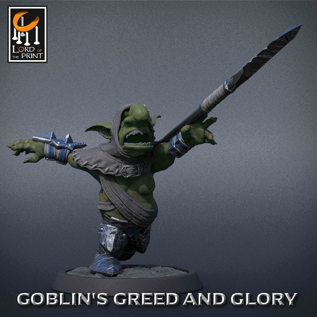 Goblin Lancer Pack | Goblin's Greed and Glory | Lord of the Print | Wargaming | Dungeons and Dragons | Goblins | Tabletop RPG | DnD