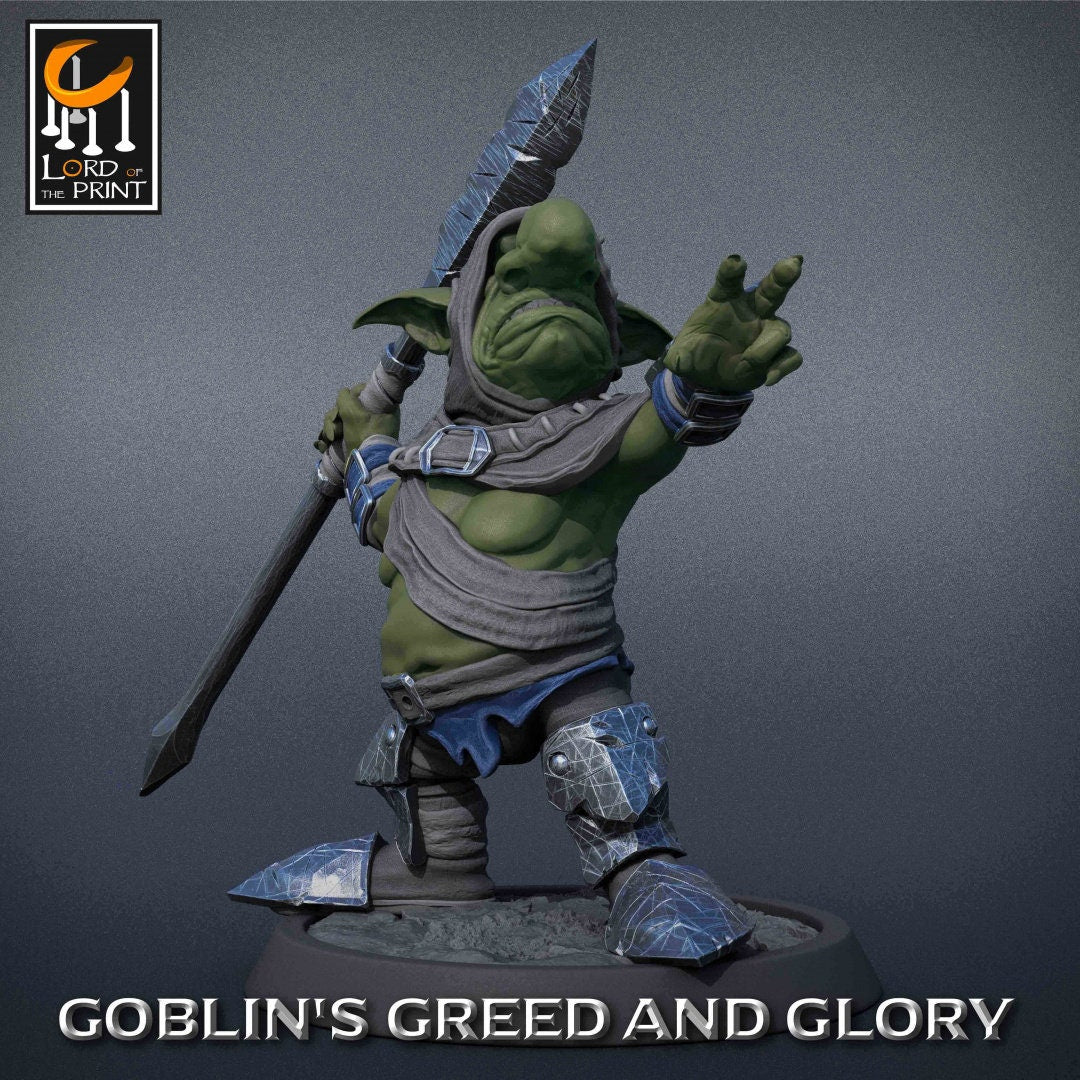 Goblin Lancer Pack | Goblin's Greed and Glory | Lord of the Print | Wargaming | Dungeons and Dragons | Goblins | Tabletop RPG | DnD