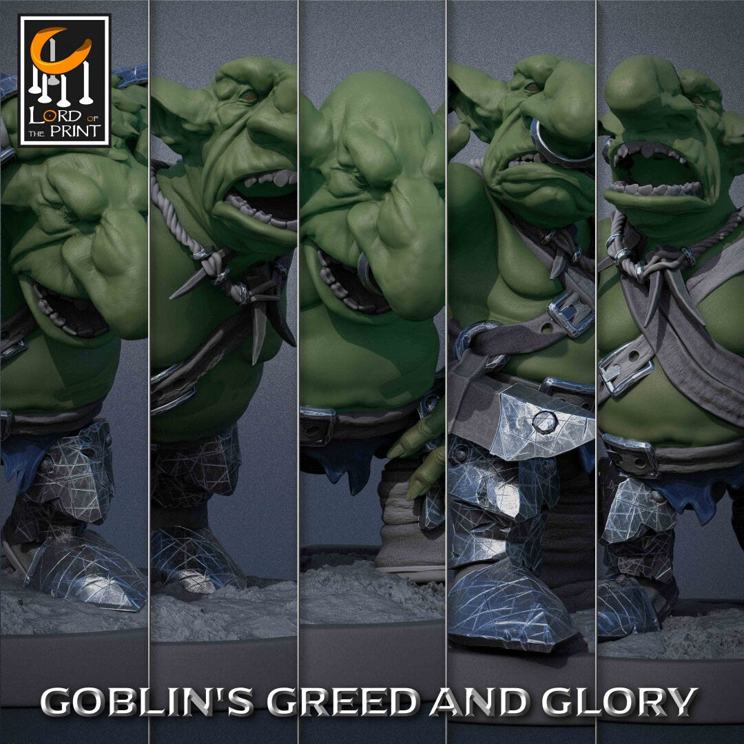 Goblin Basic Pack | Goblin's Greed and Glory | Lord of the Print | Wargaming | Dungeons and Dragons | Goblins | Tabletop RPG | DnD