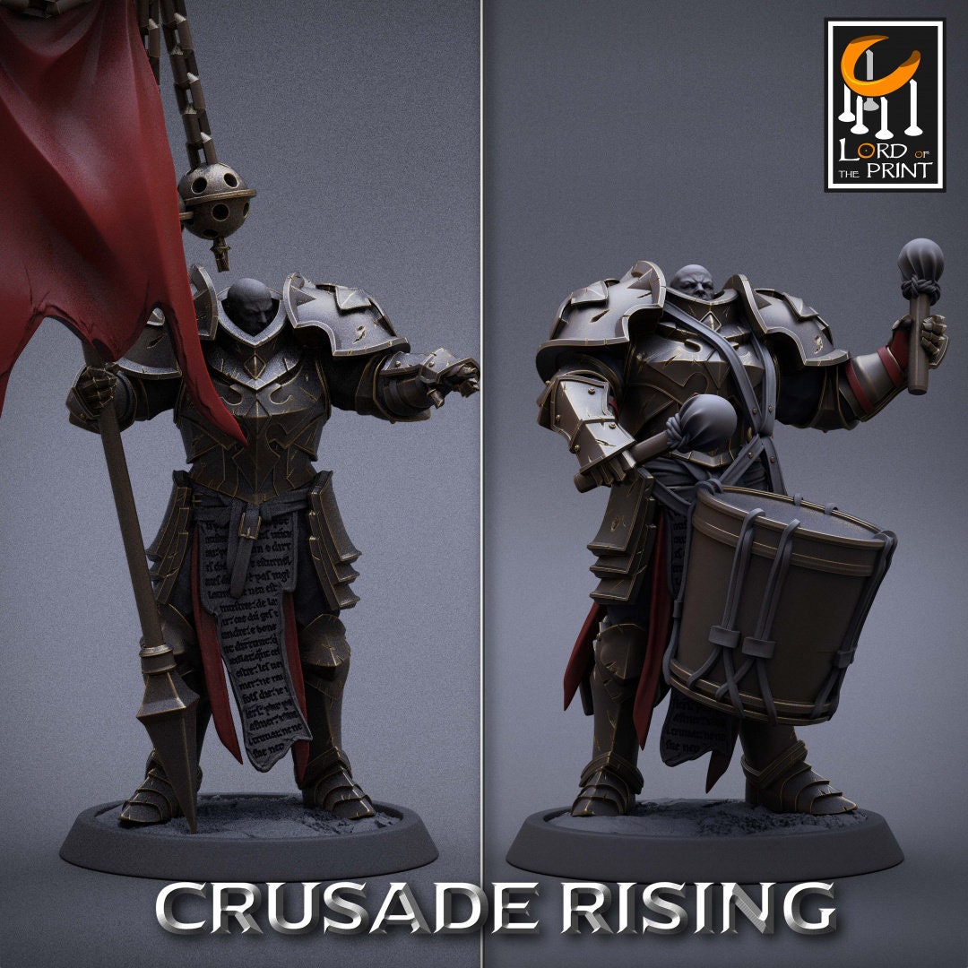 Templar Support Pack | Crusade Rising | Lord of the Print | Wargaming | Dungeons and Dragons | Tabletop RPG | DnD