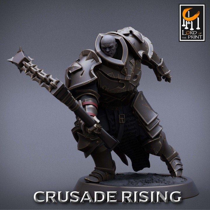 Templar Flail Pack | Crusade Rising | Lord of the Print | Wargaming | Dungeons and Dragons | Tabletop RPG | DnD