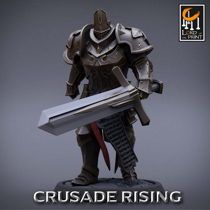 Templar Sword Pack | Crusade Rising | Lord of the Print | Wargaming | Dungeons and Dragons | Tabletop RPG | DnD