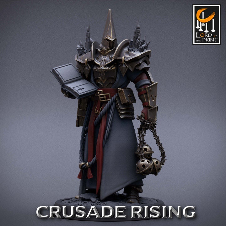 Templar Priest Pack | Crusade Rising | Lord of the Print | Wargaming | Dungeons and Dragons | Tabletop RPG | DnD